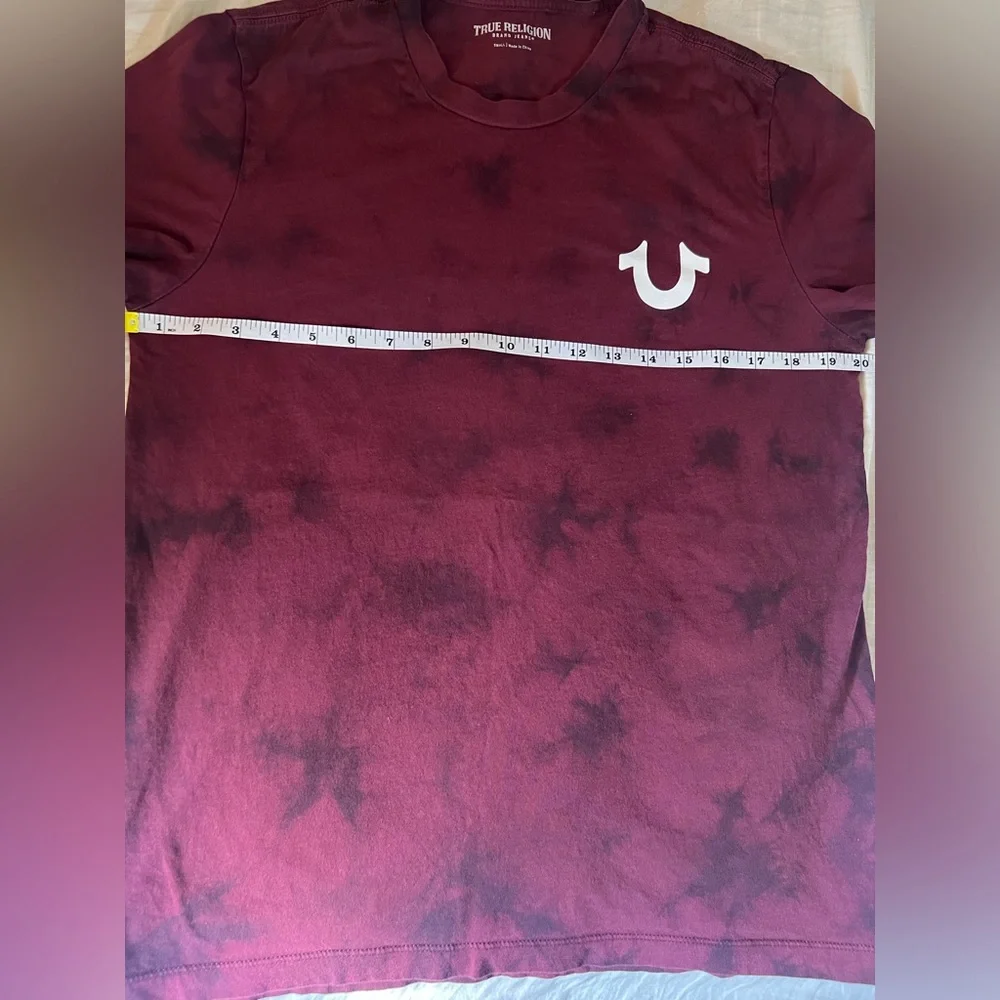 True Religion Maroon Marble T Shirt